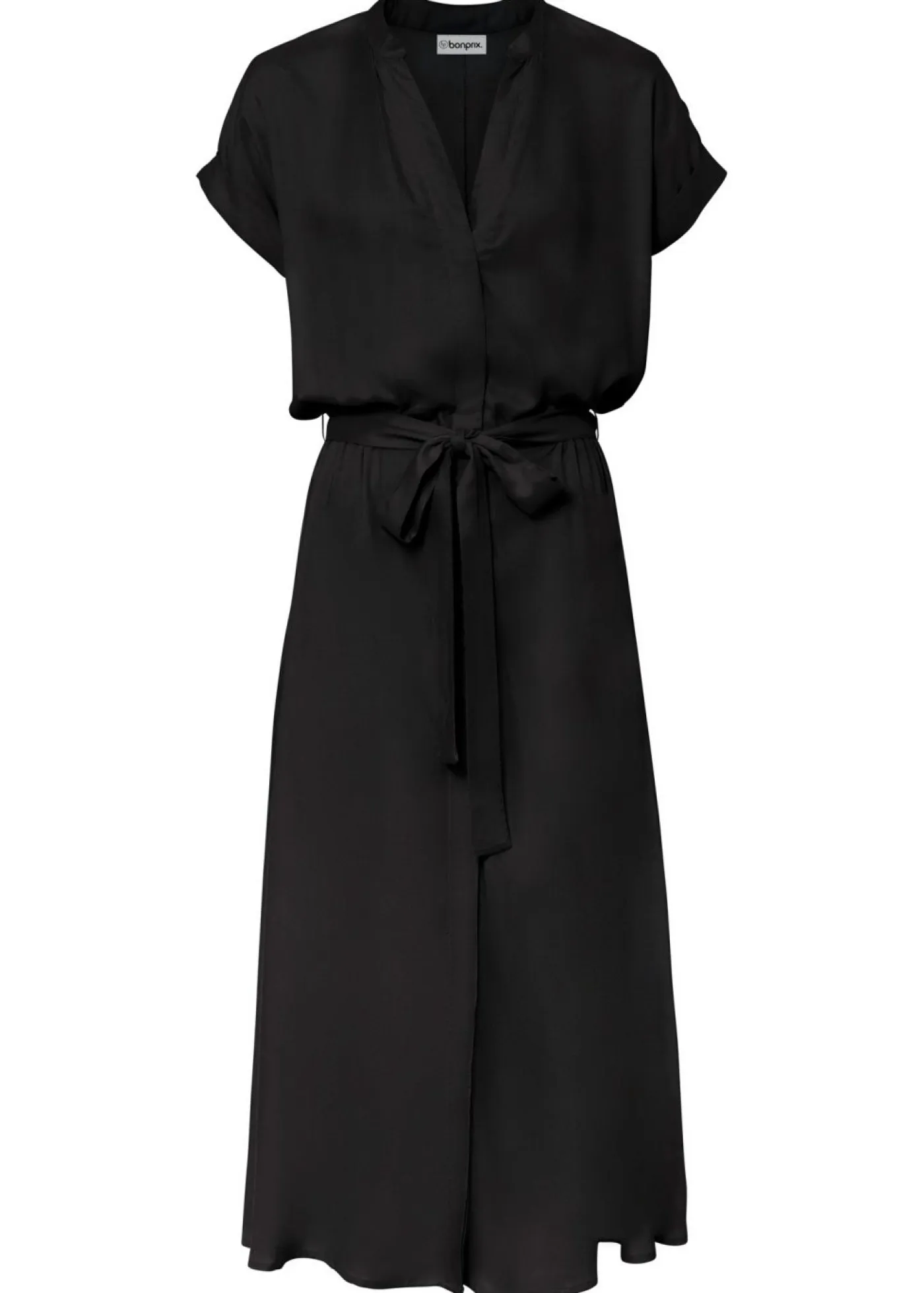 bonprix bonprix Vestidos|Novedades>Vestido camisero de viscosa fluida Negro