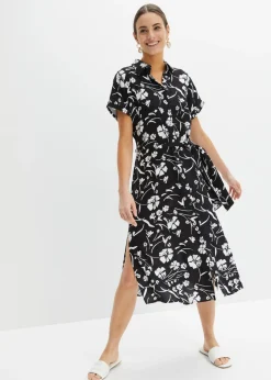 Mujer bonprix bonprix Vestido camisero de viscosa pura