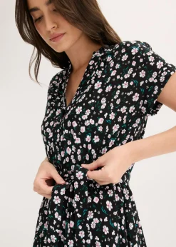 Mujer bonprix bonprix Vestido camisero de viscosa fluida