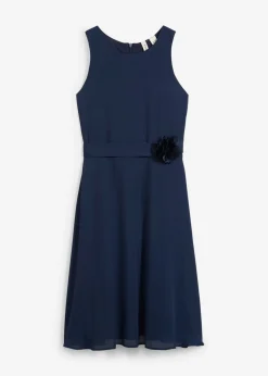 bonprix bonprix Ropa 9 A 16 Años·Vestidos Y Monos>Vestido con aplicación de flores Azul marino