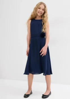bonprix bonprix Ropa 9 A 16 Años·Vestidos Y Monos>Vestido con aplicación de flores Azul marino