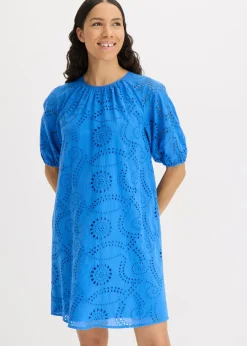 bonprix bonprix Vestidos>Vestido con bordado calado azul glaciar