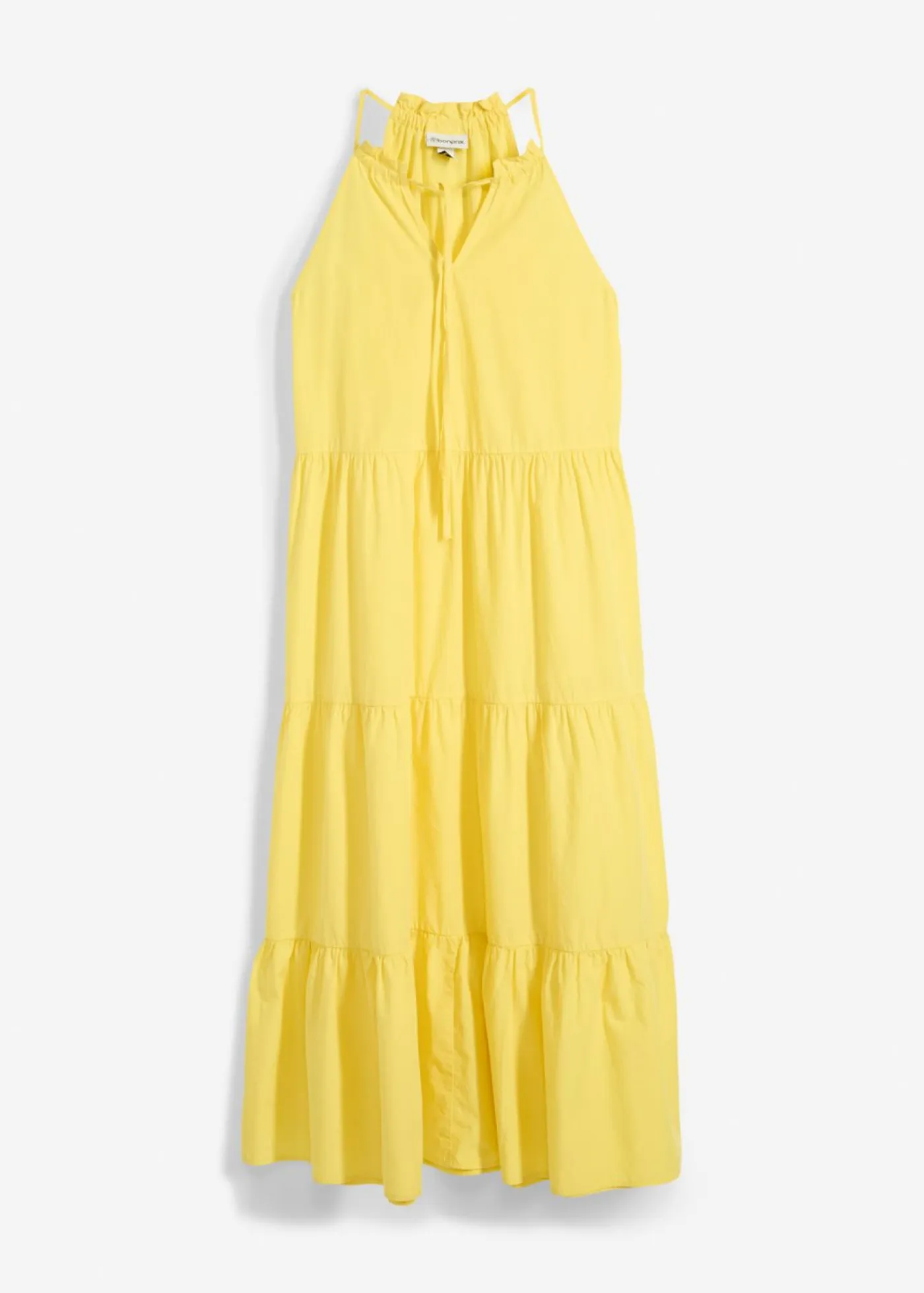 bonprix bonprix Premium|Vestidos>Vestido con contenido de seda Amarillo suave