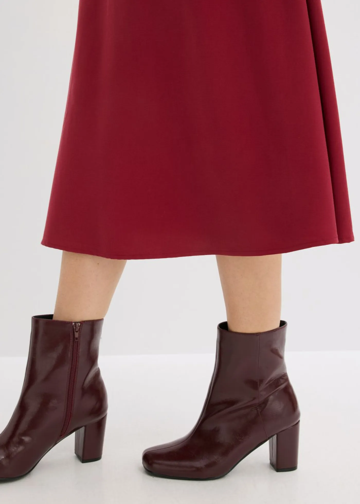 bonprix bonprix Vestidos>Vestido con cuello de camisa Rojo