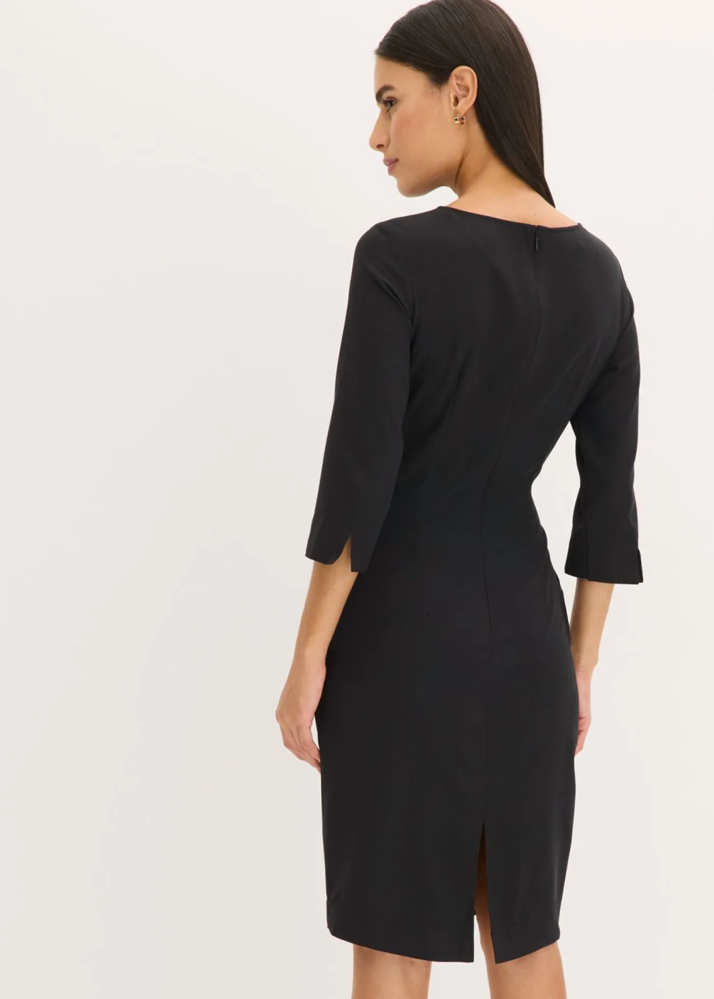 bonprix bonprix Vestidos>Vestido con detalle de cordón Negro