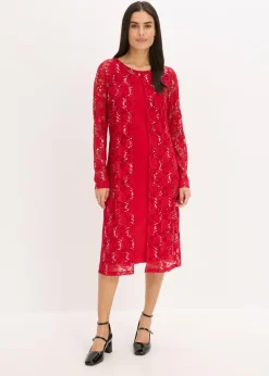 Mujer bonprix bonprix Vestido con encaje (2 piezas)