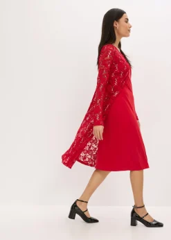 Mujer bonprix bonprix Vestido con encaje (2 piezas)