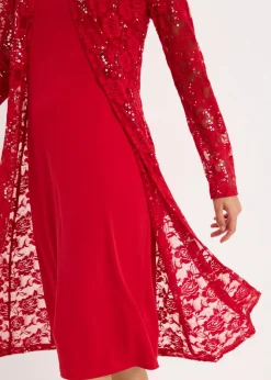 Mujer bonprix bonprix Vestido con encaje (2 piezas)