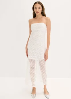 Mujer bonprix bonprix Vestido con hombros al descubierto y encaje