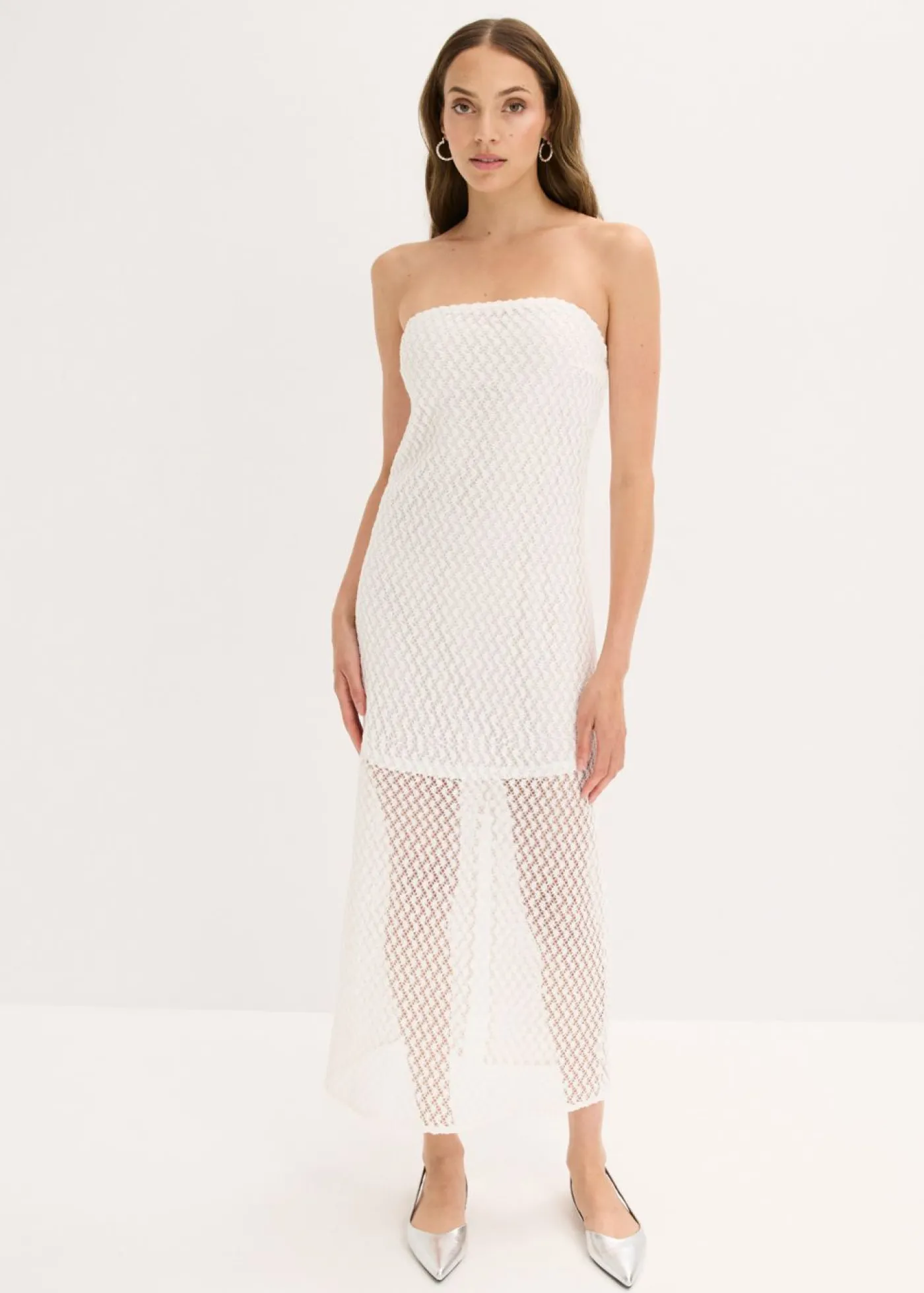 Mujer bonprix bonprix Vestido con hombros al descubierto y encaje