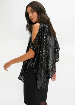 Mujer bonprix bonprix Vestido con hombros al descubierto y lentejuelas