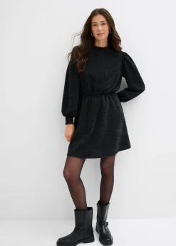 Mujer bonprix bonprix Vestido con purpurina de tejido interlock resistente