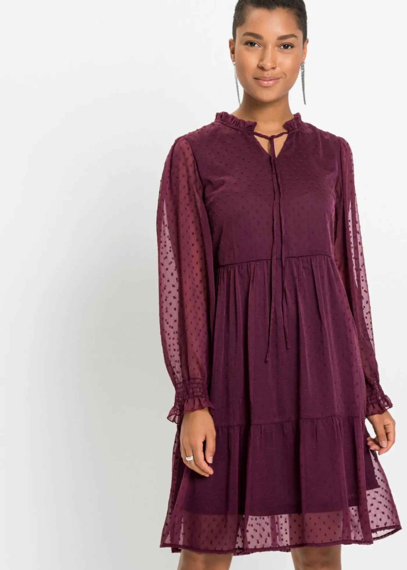 bonprix bonprix Vestidos>Vestido corto Burdeos