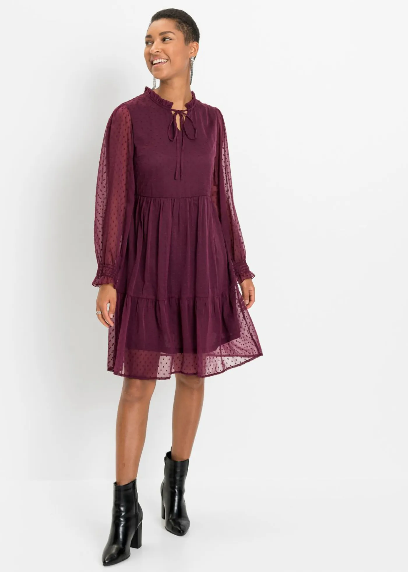 bonprix bonprix Vestidos>Vestido corto Burdeos