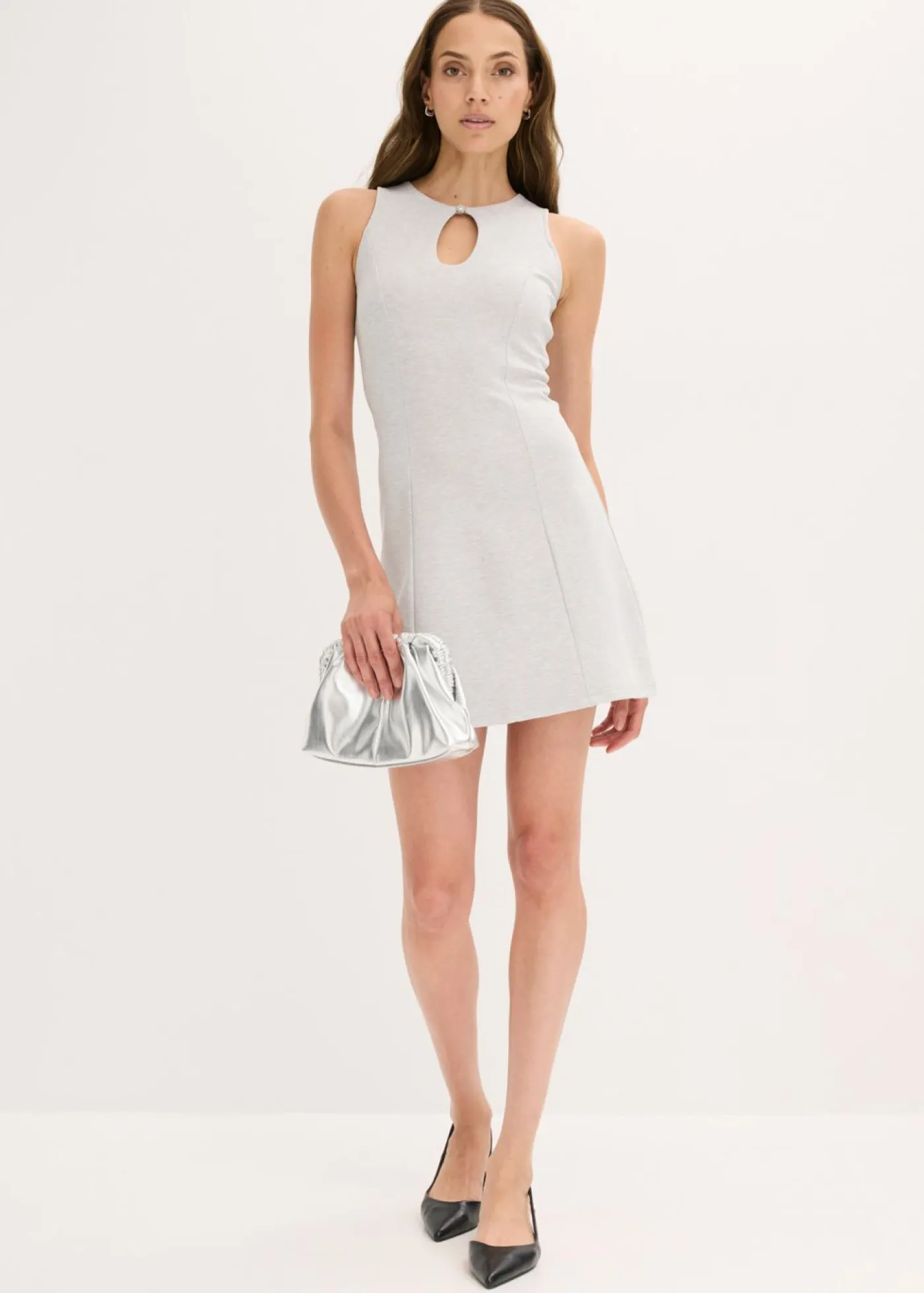 Mujer bonprix bonprix Vestido corto con botón decorativo