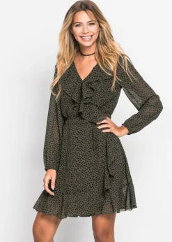 Mujer bonprix bonprix Vestido corto con efecto cruzado
