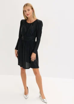 bonprix bonprix Vestidos>Vestido corto con purpurina Negro