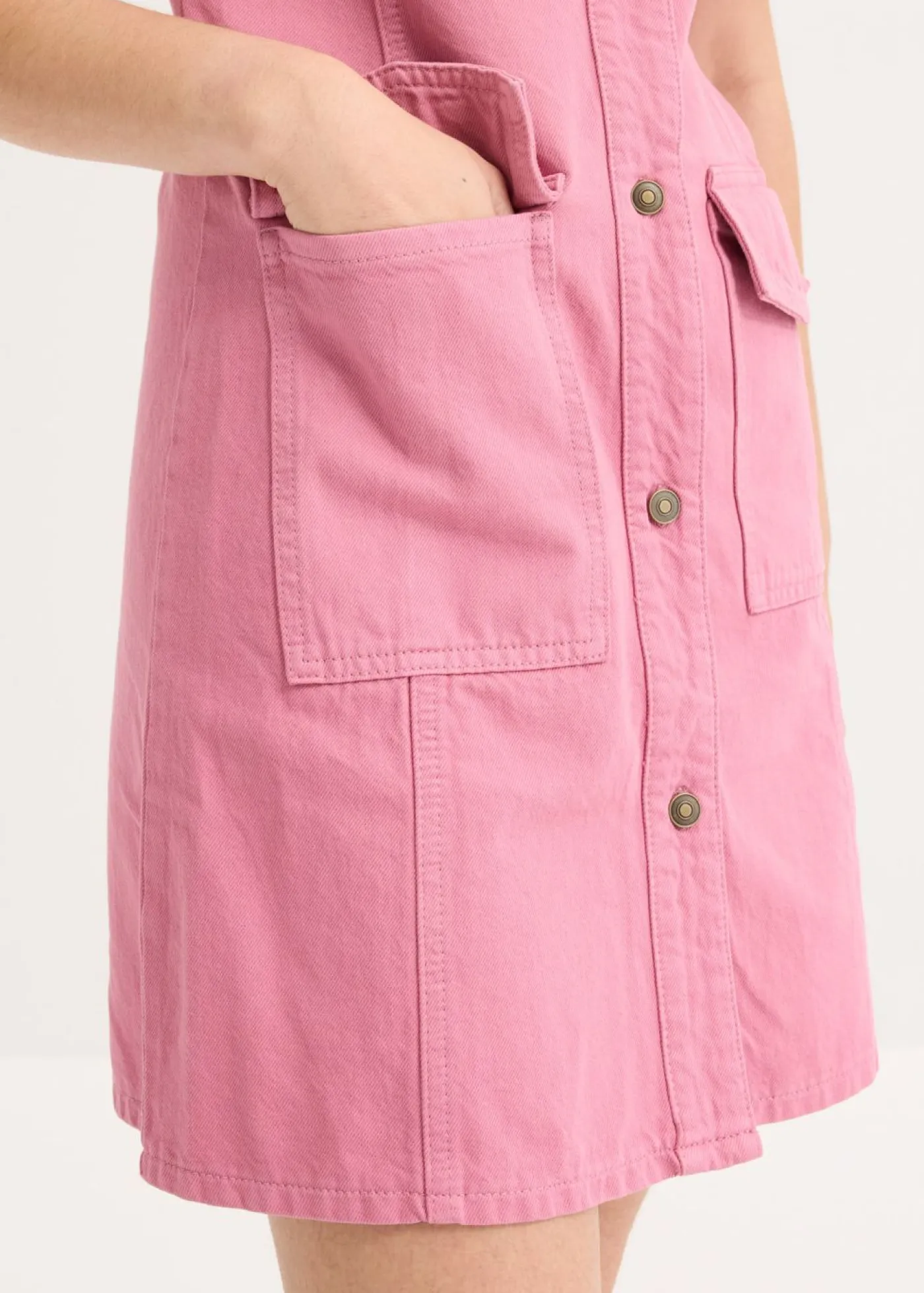 bonprix bonprix Vestidos|Novedades>Vestido corto de algodón puro Malva