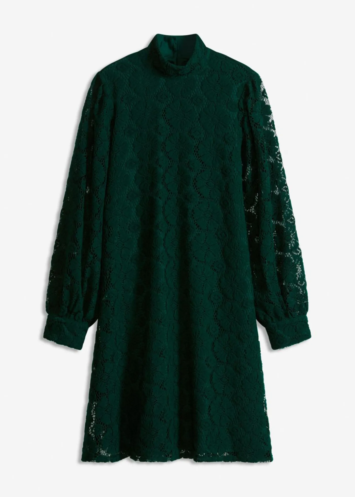bonprix bonprix Vestidos>Vestido corto de encaje Verde oscuro