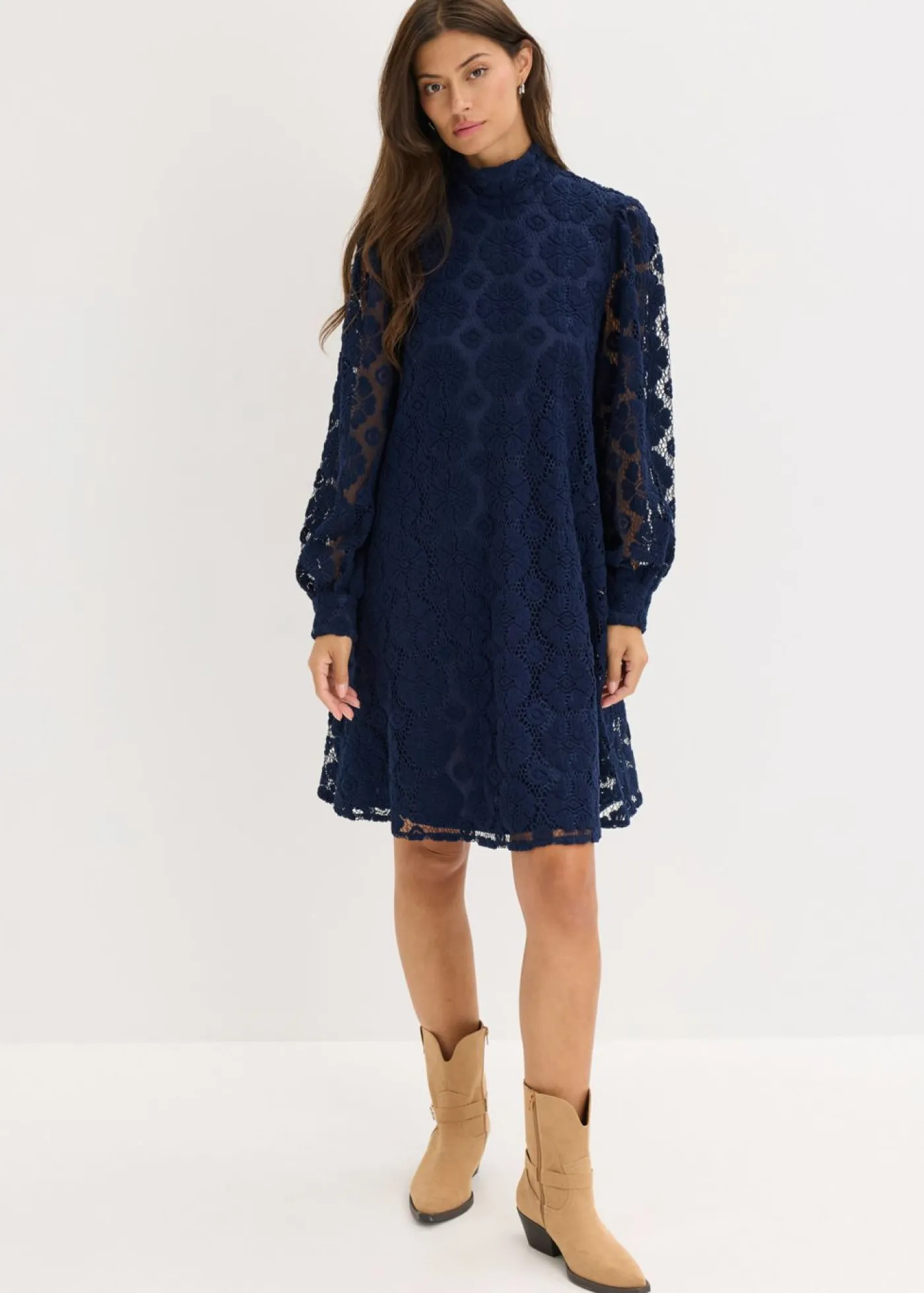 Mujer bonprix bonprix Vestido corto de encaje