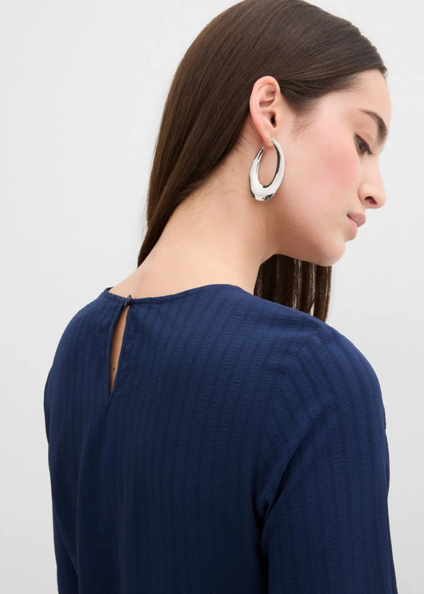 bonprix bonprix Esenciales|Vestidos>Vestido corto de material estructurado Azul marino