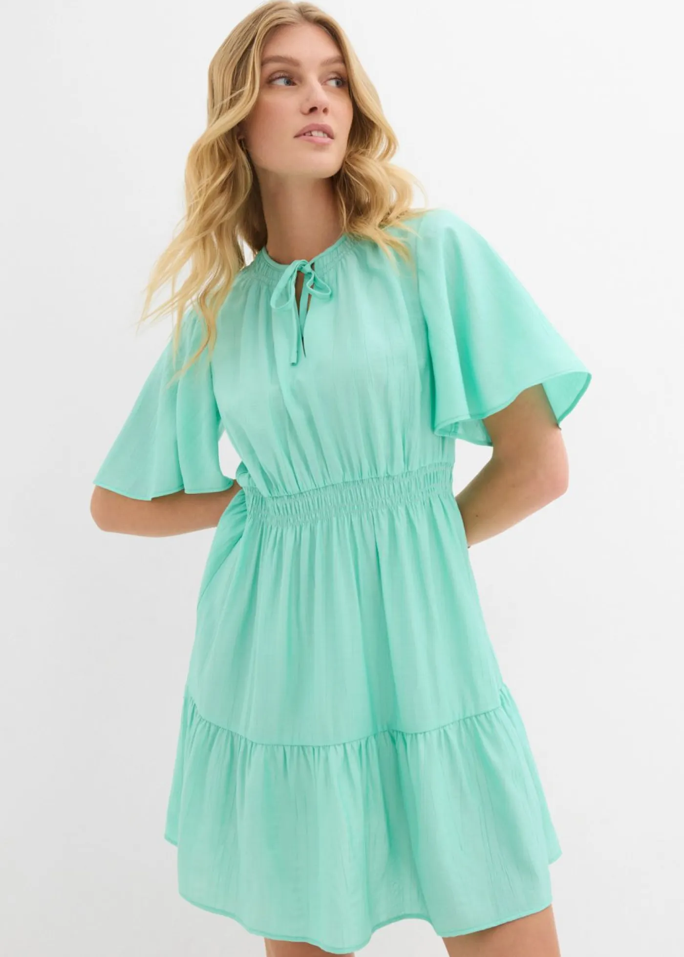 Mujer bonprix bonprix Vestido corto de mezcla de viscosa fluida