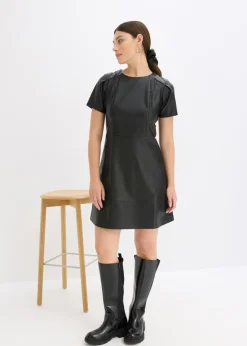 Mujer bonprix bonprix Vestido corto de piel sintética