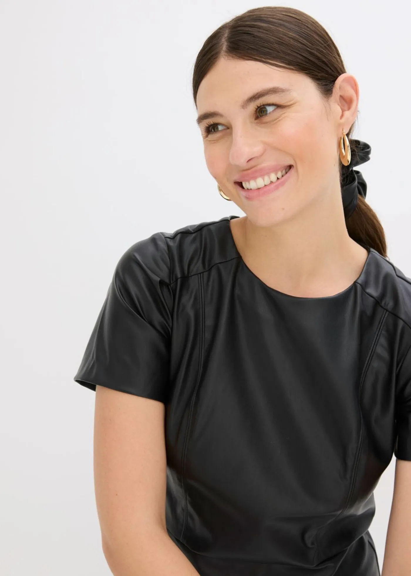 Mujer bonprix bonprix Vestido corto de piel sintética