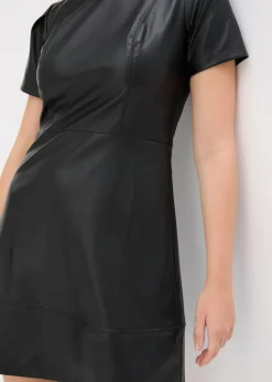 Mujer bonprix bonprix Vestido corto de piel sintética
