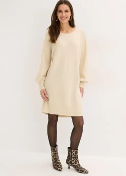 bonprix bonprix Vestidos|Ropa De Punto>Vestido corto de punto Arena claro