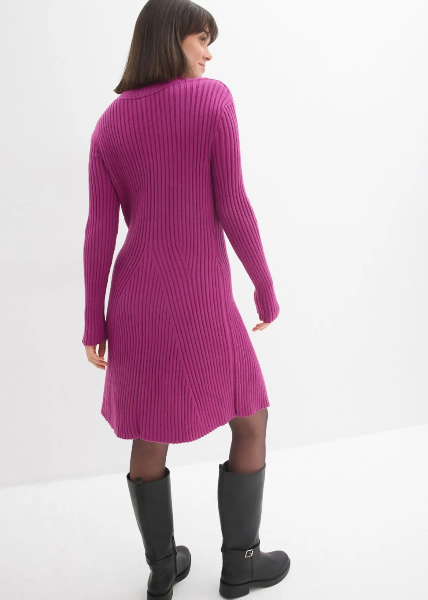 Mujer bonprix bonprix Vestido corto de punto de suave mezcla de viscosa