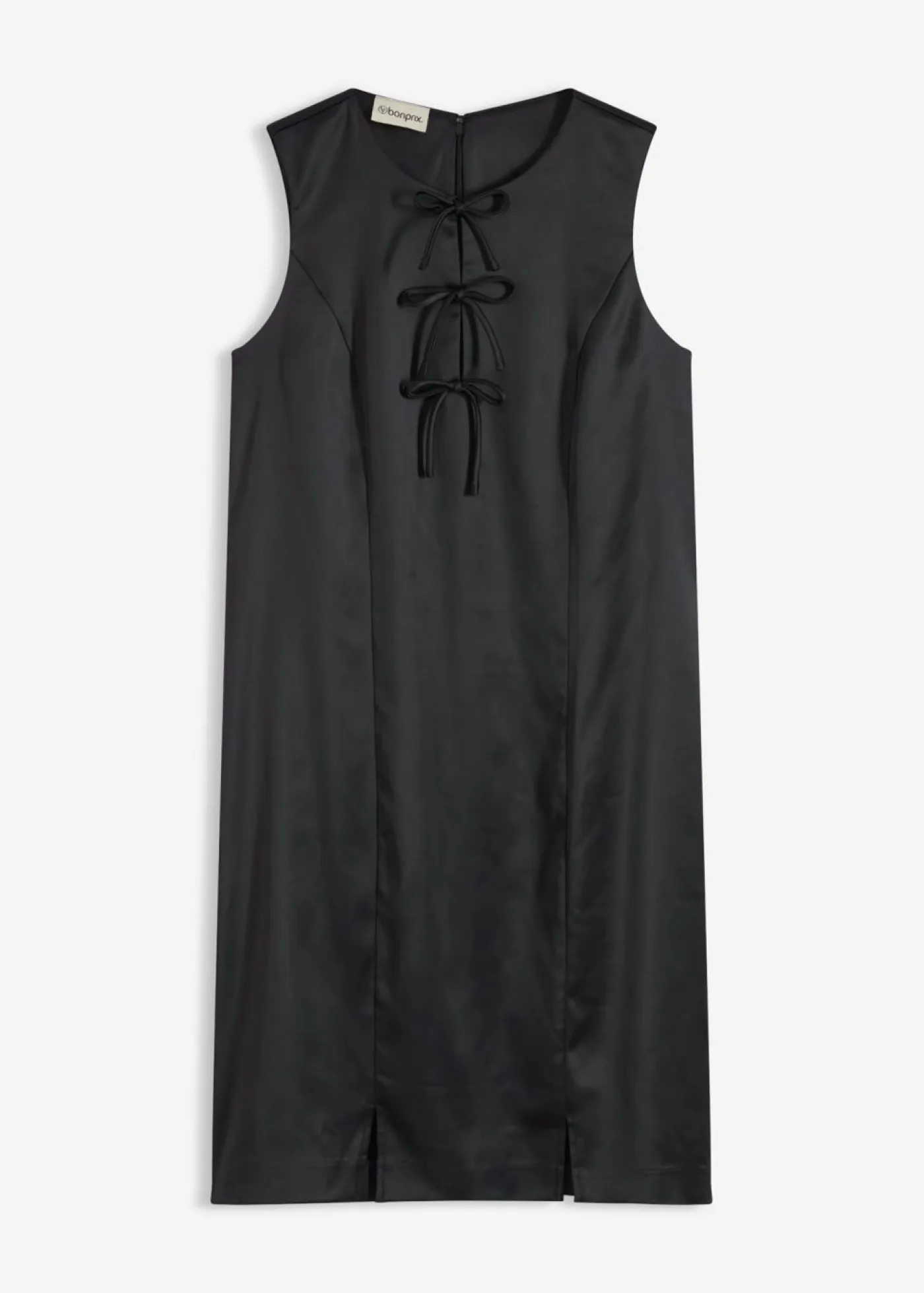 bonprix bonprix Vestidos>Vestido corto de satén brillante Negro