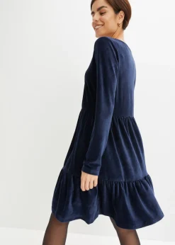 Mujer bonprix bonprix Vestido corto de terciopelo elástico