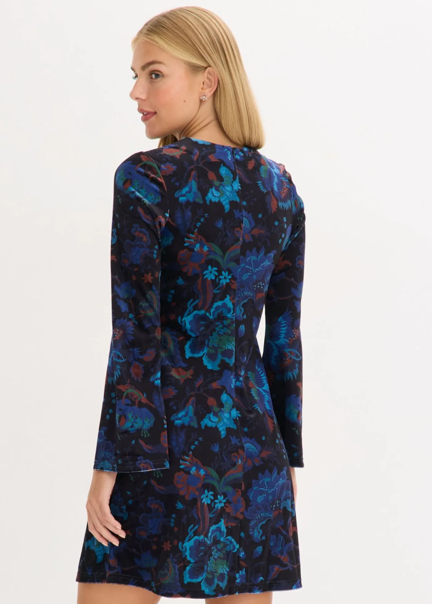 Mujer bonprix bonprix Vestido corto de terciopelo fluido