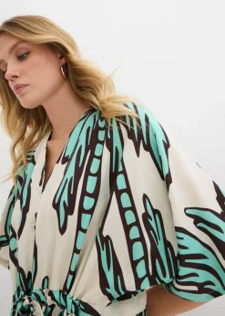 Mujer bonprix bonprix Vestido corto de viscosa fluida con mangas tipo kimono