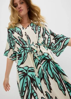 Mujer bonprix bonprix Vestido corto de viscosa fluida con mangas tipo kimono