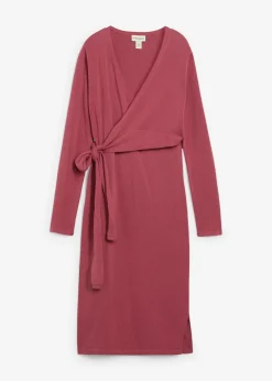 bonprix bonprix Premamá>Vestido cruzado de algodón puro para durante y después del embarazo Baya silvestre