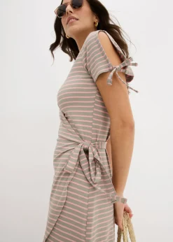 Mujer bonprix bonprix Vestido cruzado de mezcla fluida de viscosa y elastano