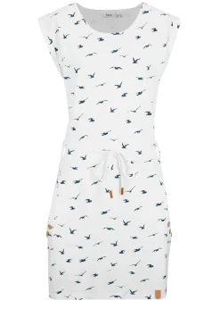 bonprix bonprix Vestidos>Vestido de algodón Blanco lana