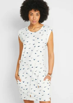 bonprix bonprix Vestidos>Vestido de algodón Blanco lana