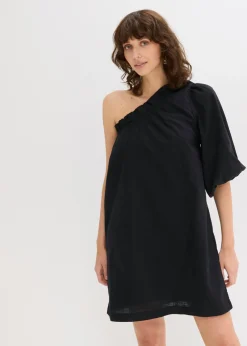 Mujer bonprix bonprix Vestido de algodón con un hombro al descubierto