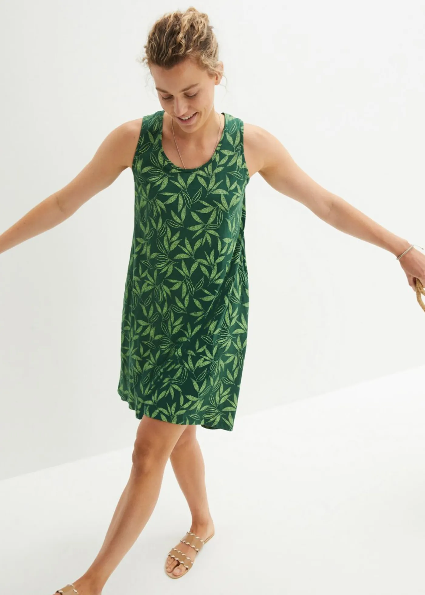 Mujer bonprix bonprix Vestido de algodón de estilo túnica