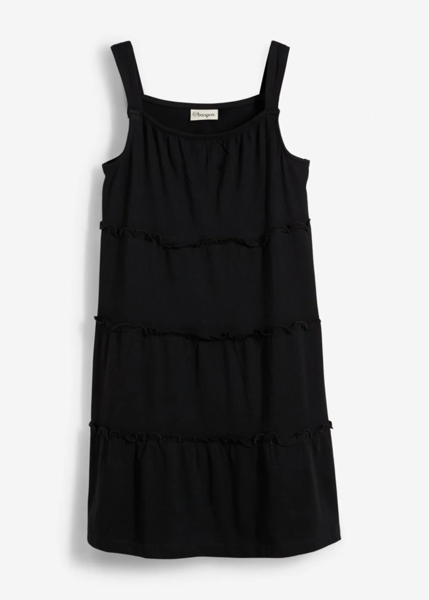 bonprix bonprix Ropa 9 A 16 Años·Vestidos Y Monos>Vestido de algodón orgánico puro con tirantes Negro