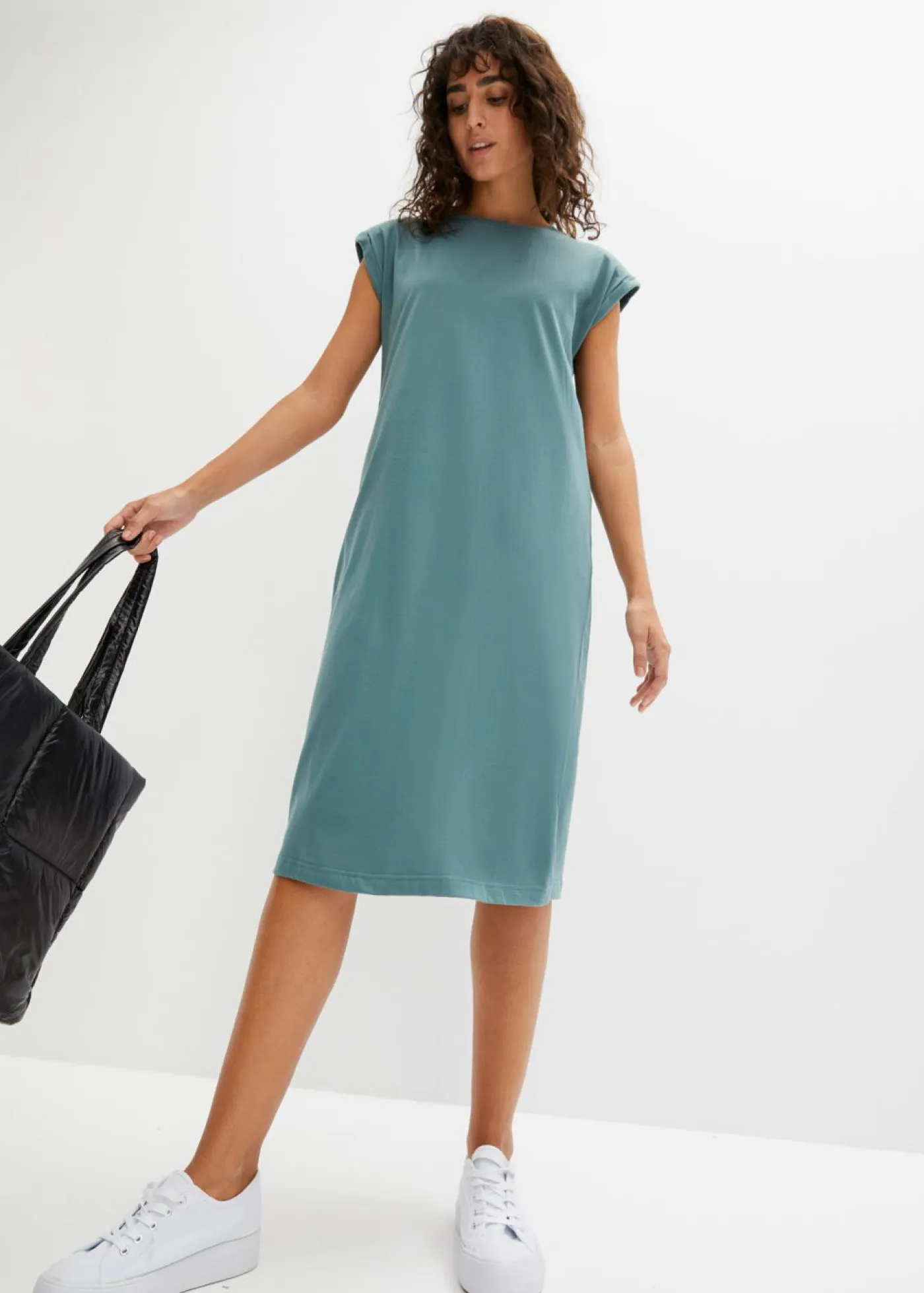 bonprix bonprix Vestidos>Vestido de algodón orgánico Verde grisáceo