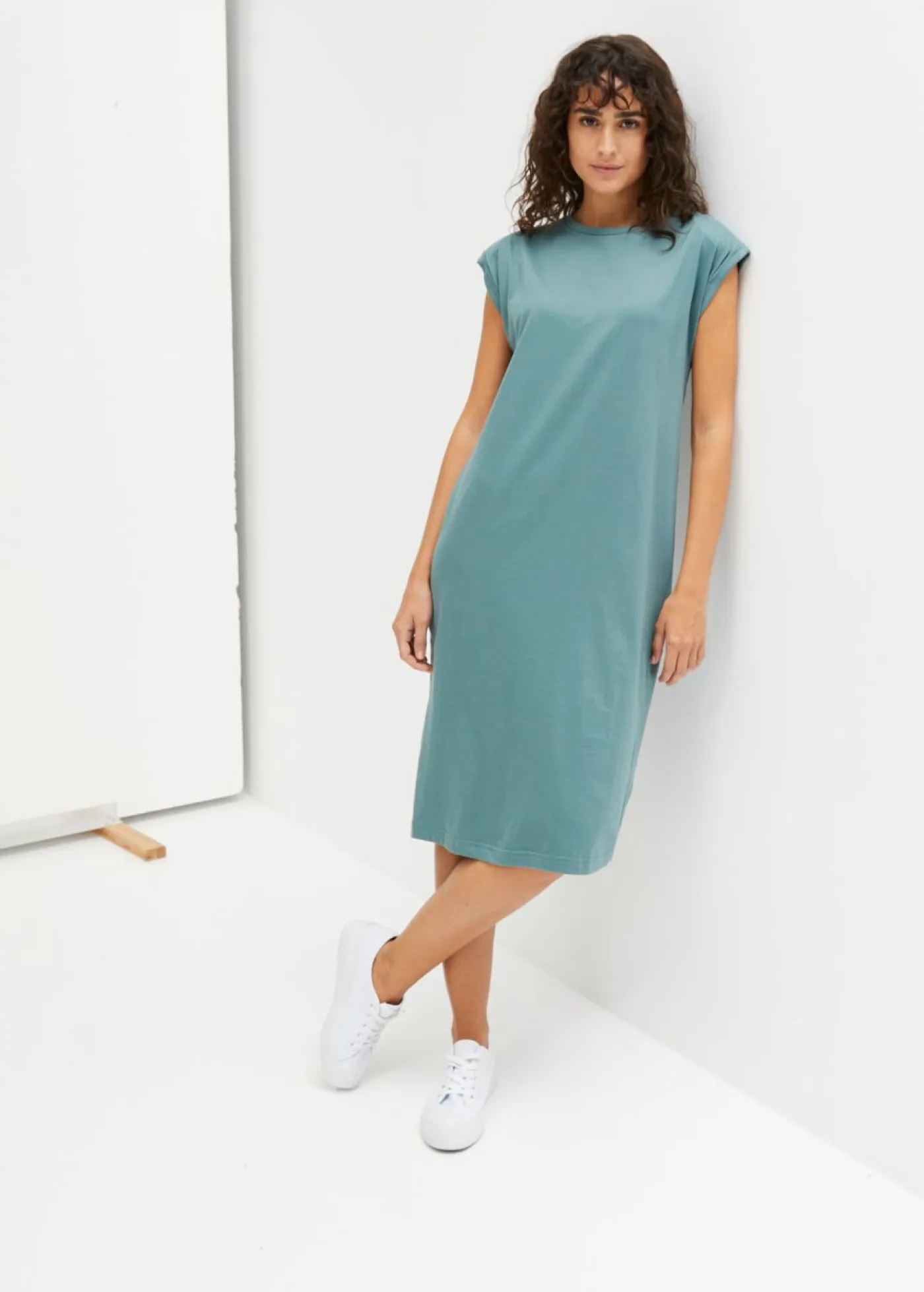 bonprix bonprix Vestidos>Vestido de algodón orgánico Verde grisáceo