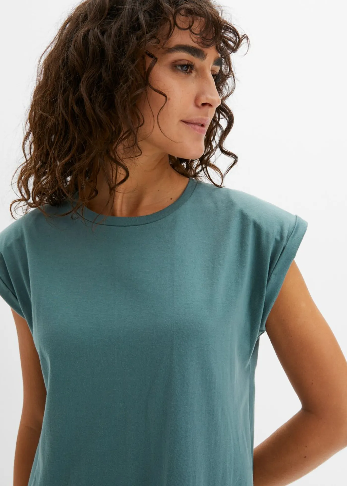 bonprix bonprix Vestidos>Vestido de algodón orgánico Verde grisáceo