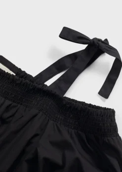 bonprix bonprix Vestidos>Vestido de algodón orgánico puro con hombros al descubierto Negro