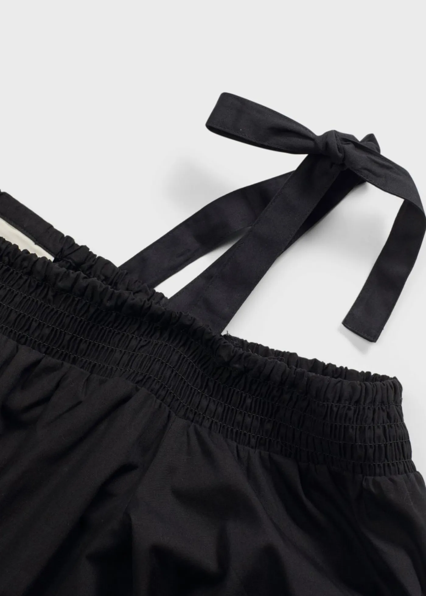 bonprix bonprix Vestidos>Vestido de algodón orgánico puro con hombros al descubierto Negro