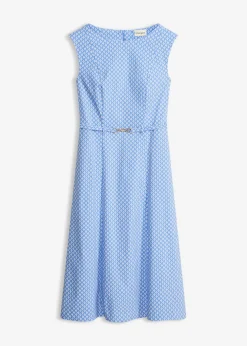 Mujer bonprix bonprix Vestido de bengalina con cinturón (2 piezas)