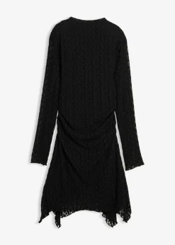 Mujer bonprix bonprix Vestido de encaje con dobladillo irregular